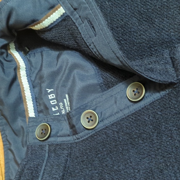 Nicoby Alpine 3 Button Long Sleeve Pullover Henley Size XL in Dark Blue - Picture 4 of 8